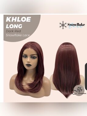 Khloe Long Lace Front Wig - Dark Red